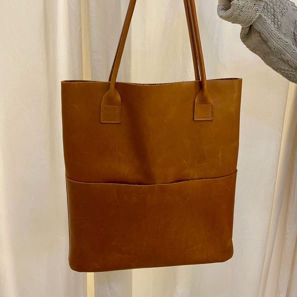 Hand-Sewn Leather Tote/Work Bag by Shilshol
